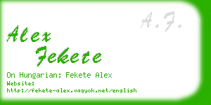 alex fekete business card